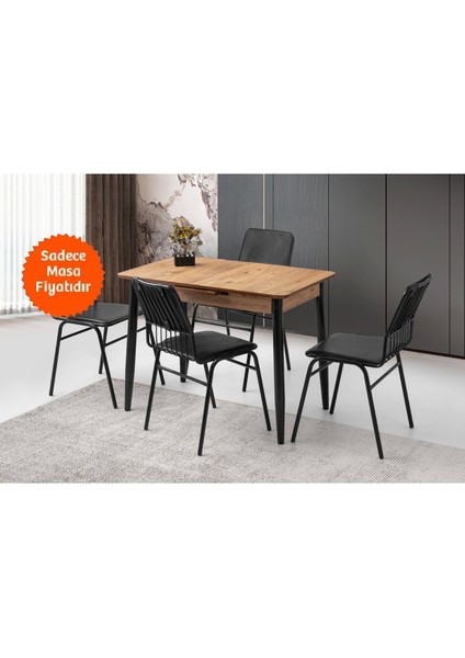 Ortadan Açılır Büyüyen Ahşap Yemek Masası Meşe 70X120CM Sadece Masa Fiyatıdır