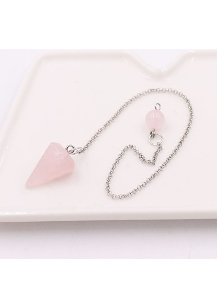 C1 Moda Konik Sarkaç Doğal Taş Konik Sarkaçlar Gümüş Renk Zinciri Kristal Kolye Maden Manevi Reiki Takı (Yurt Dışından) fiyatları