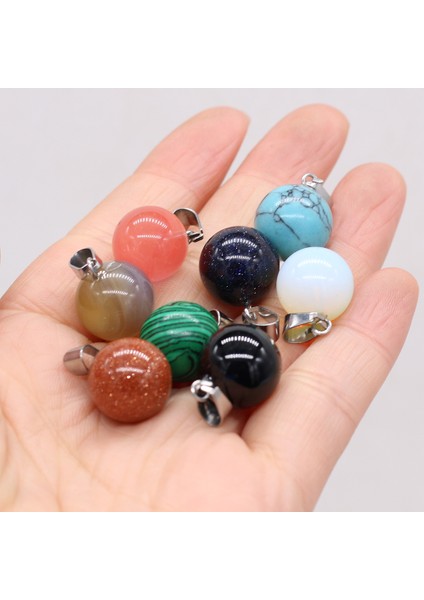 KARIŞIM-14X14MM Doğal Taş Kolye Mix Renkler Kadınlar Doğal Takı Takılar Fit Dıy Kolye Yapımı Çoklu Şekiller (Yurt Dışından)