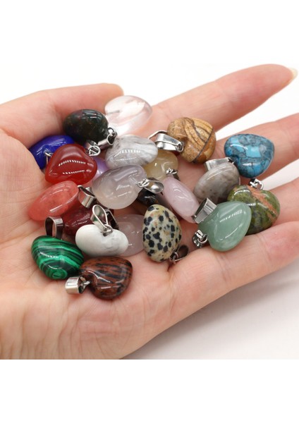 KARIŞIM-14X14MM Doğal Taş Kolye Mix Renkler Kadınlar Doğal Takı Takılar Fit Dıy Kolye Yapımı Çoklu Şekiller (Yurt Dışından) fırsatları