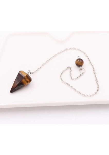 No.8 Boyutu Moda Konik Sarkaç Doğal Taş Konik Sarkaçlar Gümüş Renk Zinciri Kristal Kolye Maden Manevi Reiki Takı (Yurt Dışından) modelleri