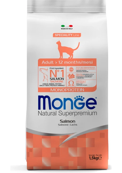 Cat Speciality Line Monoprotein Adult Somonlu Yetişkin Kedi Maması 1.5 Kg