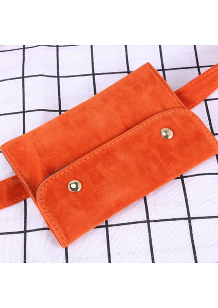 Rahat Fırçalama Deri Flap Kadın Fanny Paketleri Bayanlar Omuz Crossbody Postacı Çantası Göğüs Kılıfı Çanta Turuncu (Yurt Dışından) fırsatları
