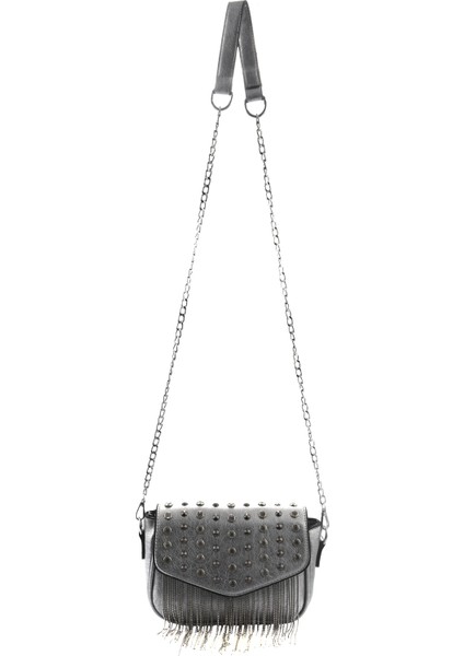 Kadın Çantaları Küçük Omuz Çantaları Akşam Debriyaj Perçinler Çanta Messenger Crossbody Çanta Gümüş (Yurt Dışından) indirimleri