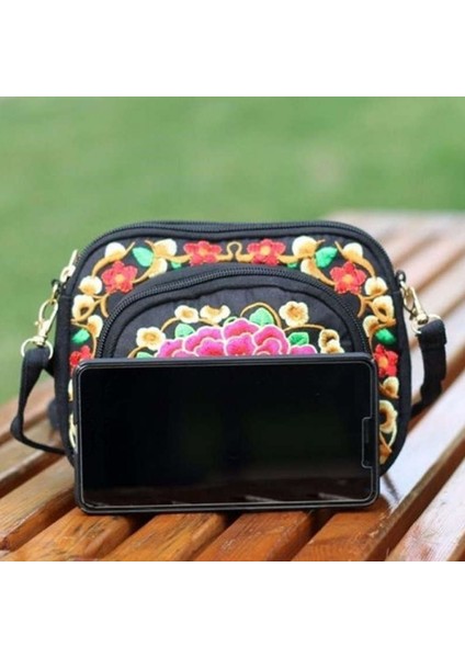 Moda Mini Etnik Açık ve Alışveriş Kız Aksesuarları Seyahat Jakarlı Kanvas Crossbody Omuz Çantaları Çanta Messenger Çanta Çanta (Yurt Dışından) fırsatları
