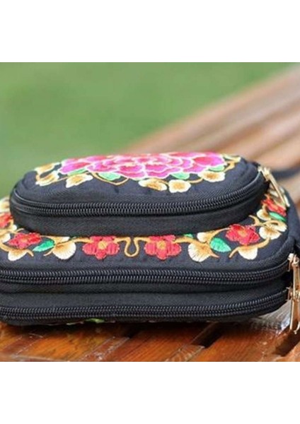 Moda Mini Etnik Açık ve Alışveriş Kız Aksesuarları Seyahat Jakarlı Kanvas Crossbody Omuz Çantaları Çanta Messenger Çanta Çanta (Yurt Dışından) indirimleri