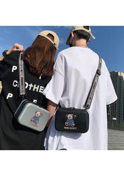 Crossbody Çanta Erkek Küçük Yaz Niş Eğlence Sporları Kare Kutu Omuz Çantası-Beyaz (Yurt Dışından) fırsatları