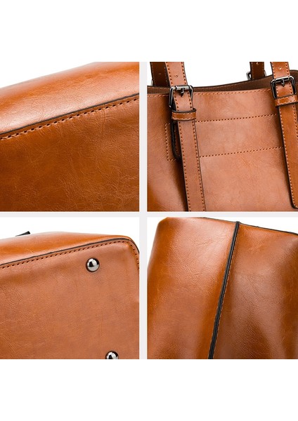 Basit Büyük Kapasiteli Gelişmiş Çanta Kadın Omuz Çantası Taşınabilir Crossbody Siyah (Yurt Dışından) indirimleri