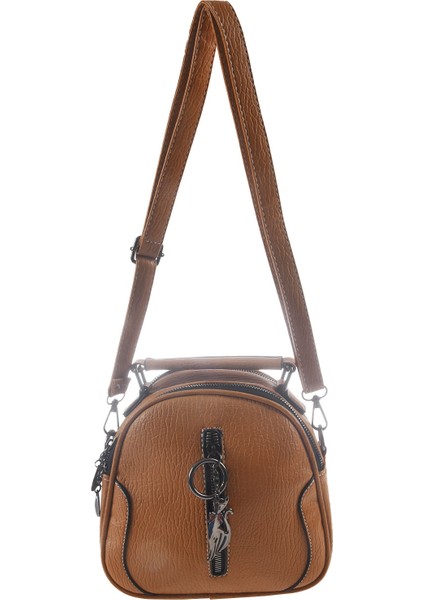 Düz Renk Pu Deri Bayan Çanta Messenger Omuz Retro Çanta Karamel Rengi (Yurt Dışından)