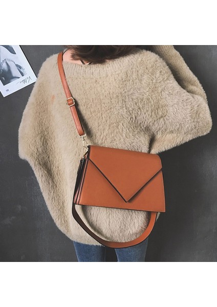 Pu Deri Kadın Haberci Çantası Moda Lüks Seyahat Omuz Küçük Kare Rahat Çanta Kahverengi (Yurt Dışından) modelleri