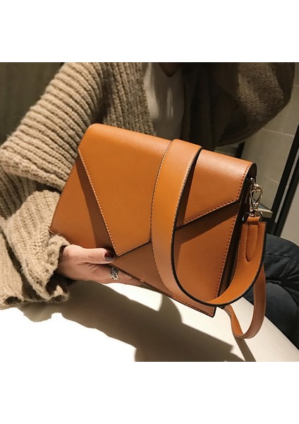 Pu Deri Kadın Haberci Çantası Moda Lüks Seyahat Omuz Küçük Kare Rahat Çanta Kahverengi (Yurt Dışından) fırsatları