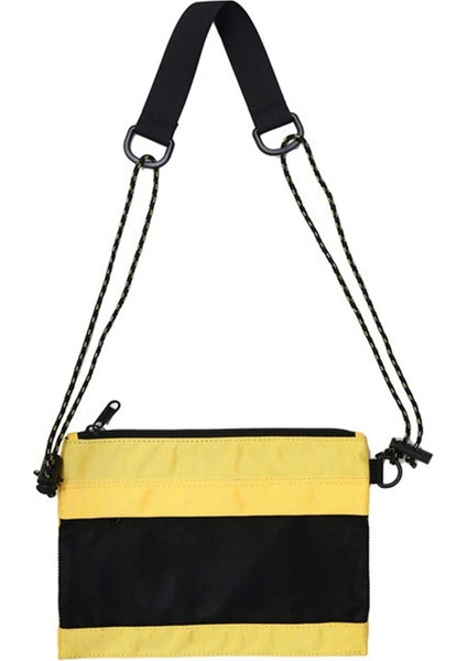 Erkek Omuz Çantası Unisex Tek Çapraz Moda Trendi Hit Renk Kumaş Sarı (Yurt Dışından)