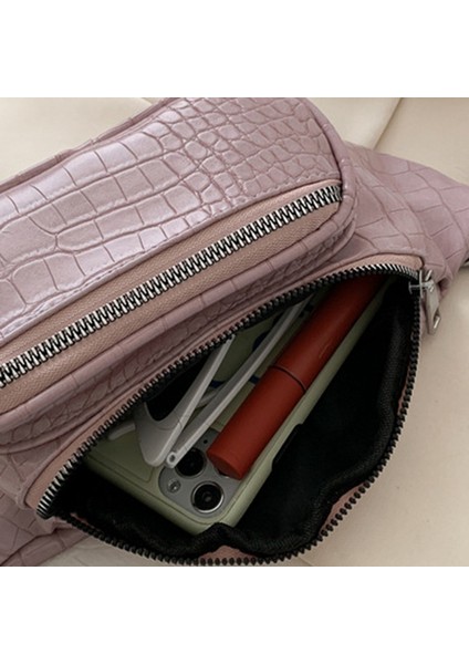 Timsah Desenli Kadın Kemer Çantası Moda Pu Deri Omuz Messenger Doğa Sporları Göğüs Beyaz (Yurt Dışından) indirimleri