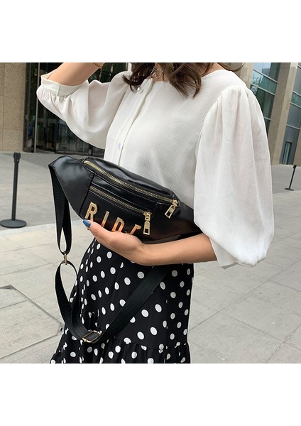 Moda Kadın Göğüs Çanta Spor Koşu Messenger Crossbody Pu Kılıfı Telefon Seyahat Çanta Siyah (Yurt Dışından) modelleri