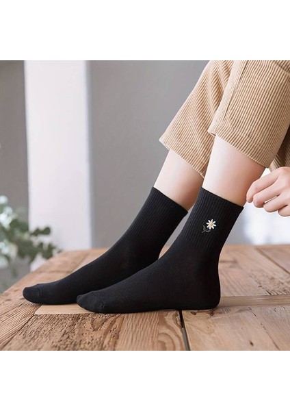 Papatya Desenli Kadın Çorap 5 Çift fiyatları
