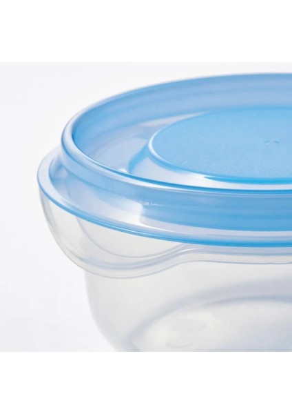 Pruta Plastik Saklama Kabı Şeffaf Mavi 70ML