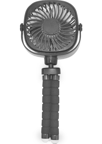 Ahtapot Bebek Arabası Deformasyon Fanı, Renk: 1200MAH Siyah (Yurt Dışından)