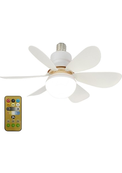 E27 Salyangoz Ağızlı Fan Lambası 420X205MM 30W Beyaz Tabansız Uzaktan Kumanda (Yurt Dışından)