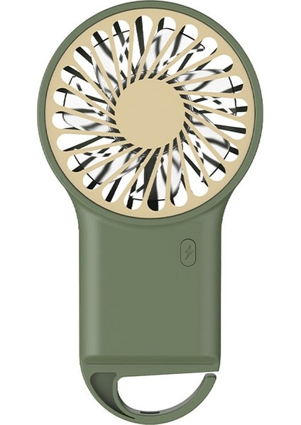 Handhd Katlanabilir USB Şarj Edilebilir Mini Sessiz Fan Zeytin Yeşili (Yurt Dışından)