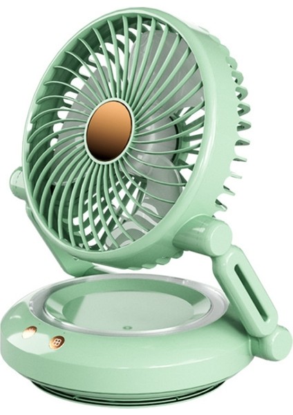 Dönebilen LED Gece Lambası Katlanır Fan Şarj Modeli Yeşil (Yurt Dışından)