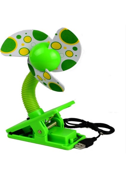 Klip Usbşarj Yurt Ofisi Küçük Elektrikli Fan Yeşil (Yurt Dışından)