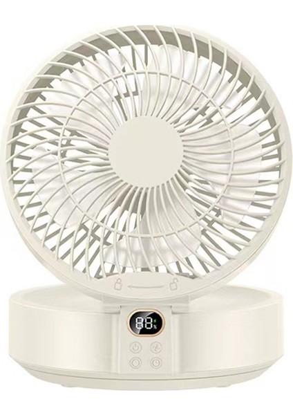 4000MAH Döner Başlıklı Duvara Monte Fan Beyaz (Yurt Dışından)