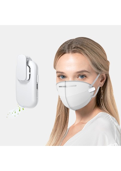 BP245 Mini Taşınabilir Elektrikli Maske Fanı Beyaz (Yurt Dışından)