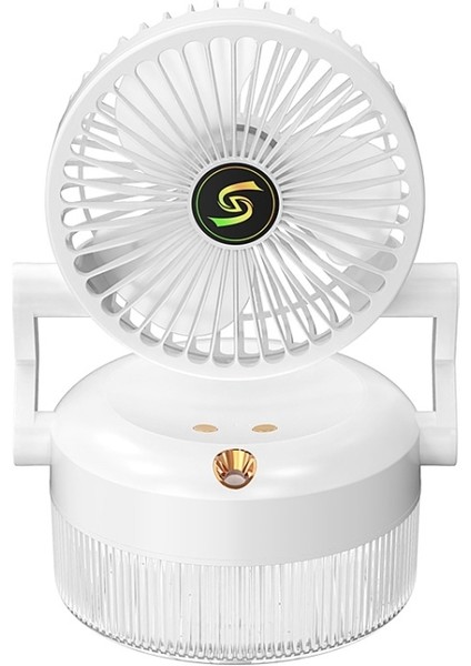 USB Şarj Katlanır Masaüstü Sprey Nemlendirme Fanı Beyaz (Yurt Dışından)