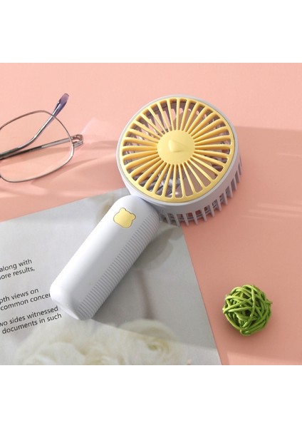 Handhd USB Şarj Taşınabilir Masaüstü Küçük Elektrikli Fan Gri (Yurt Dışından)