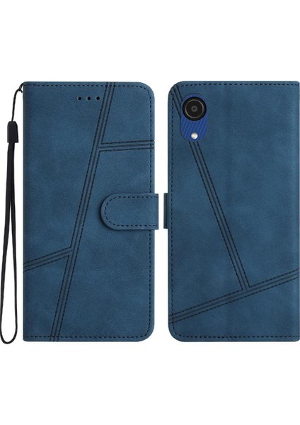 Samsung Galaxy A03 Çekirdek Bilek Kayışı Flip Için Flip Case Folio Kart Yuvaları Pu (Yurt Dışından)