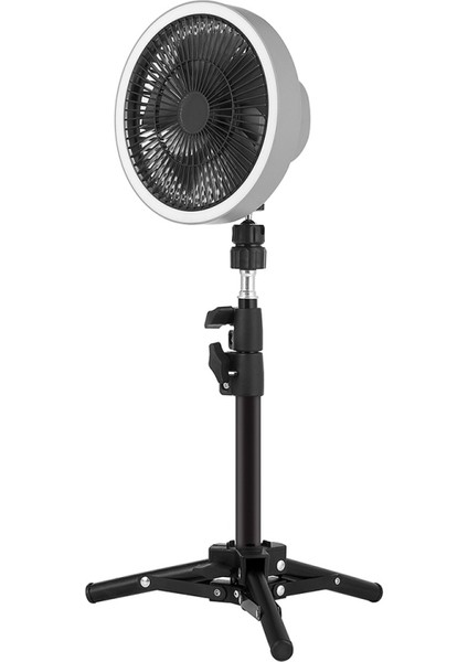 Zk-01 Açık Kamp LED Işık Tripod Güç Bankası Fanı Gri (Yurt Dışından)