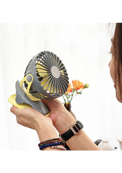 Yaratıcı Cep Telefonu Braketi Karikatür Sprey Mini Fan Taşınabilir USB Fan Gri (Yurt Dışından) modelleri