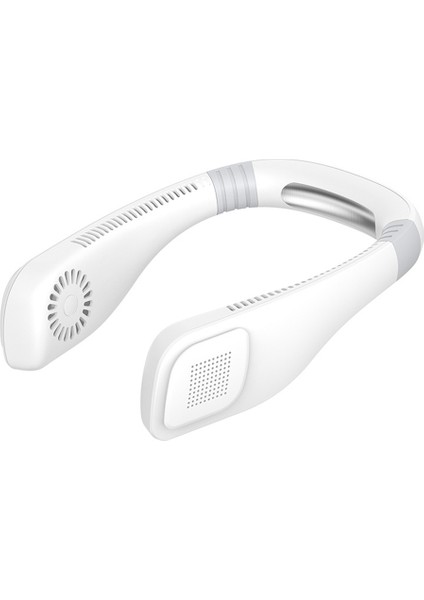 El Mini USB Şarj Edilebilir Boyunlu Fan Kanatları Fan Beyaz (Yurt Dışından)