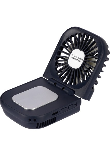 Katlanır Dış Mekan Handhd Mini Soğuk Kompres Soğutma Fanı Lacivert (Yurt Dışından)