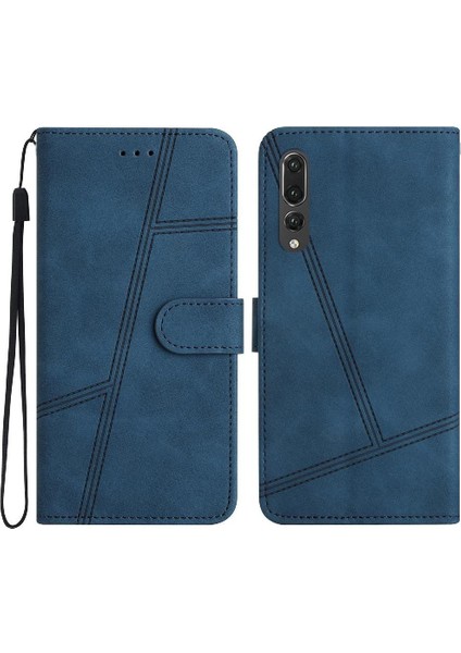 Huawei P20 Pro Için Flip Case Bilek Kayışı Cüzdan Pu Deri Kart Yuvaları Tam (Yurt Dışından)