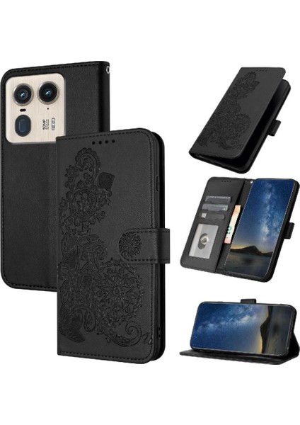 Motorola Moto X50 Ultra Flip Folio Kitap Için Flip Case Kart Yuvası Standı ile (Yurt Dışından)