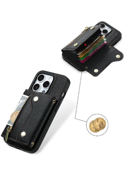 IPhone 11 Için Kılıf Pro Kart Yuvaları Mini Sırt Çantası Uzun Kayış Hafif (Yurt Dışından)