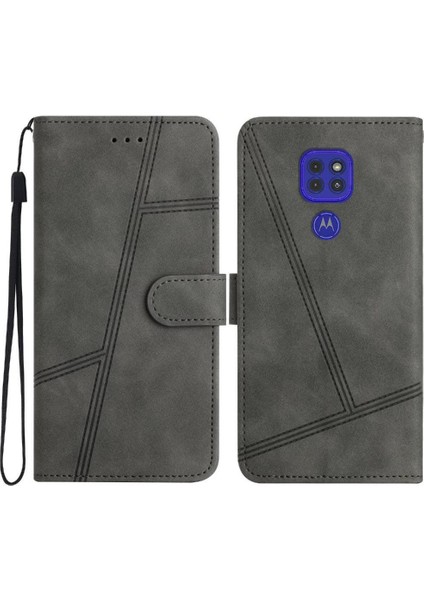 Motorola Moto E7 Artı Tam Koruma Flip Case Folio Bilek Kayışı (Yurt Dışından)