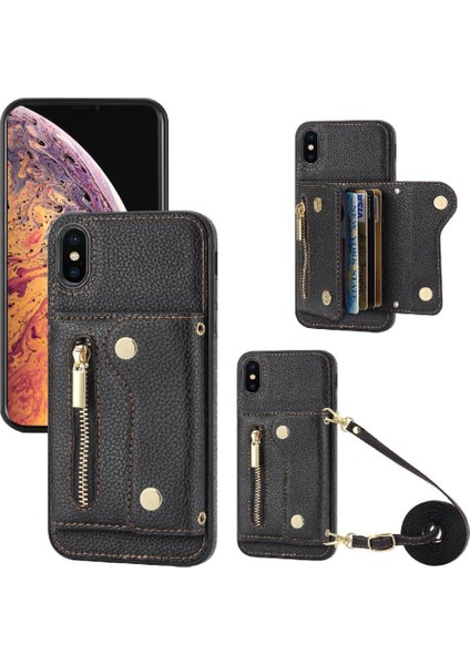IPhone X/xs Hafif Uzun Kayış Mini Sırt Çantası Kart Yuvaları (Yurt Dışından)