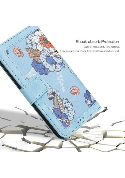 IPhone 14 Için Cüzdan Durumda Artı Kart Tutucu Pu Deri Anti Scratch Kapatma (Yurt Dışından)