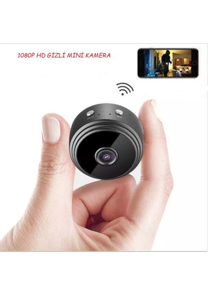 1080P (Hd) Gizli Mini Kamera - Kablosuz Wifi Özellikli Güvenlik Kamerası Taşınabilir Mini Kamera