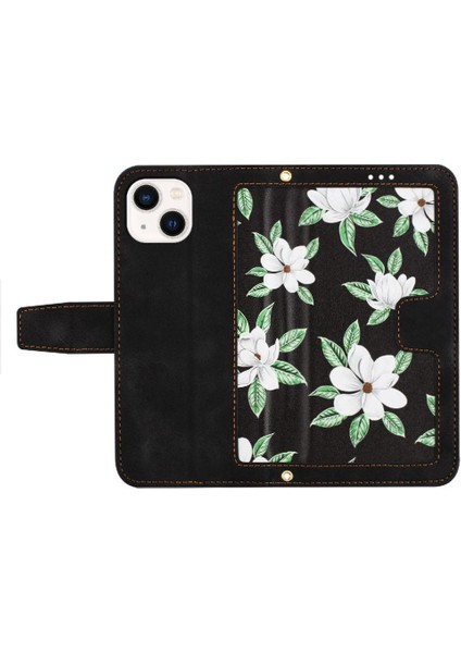 IPhone 13 Mini Anti Scratch Pu Deri Kickstand Kart Için Cüzdan Kılıf (Yurt Dışından) modelleri