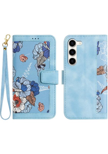 Samsung Galaxy S23 Kickstand Manyetik Kapatma Pu Deri Için Cüzdan Kılıf (Yurt Dışından)