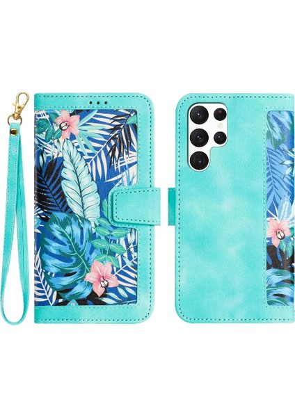 Samsung Galaxy S24 Için Cüzdan Durumda Ultra Kart Tutucu Kickstand Pu Deri (Yurt Dışından)