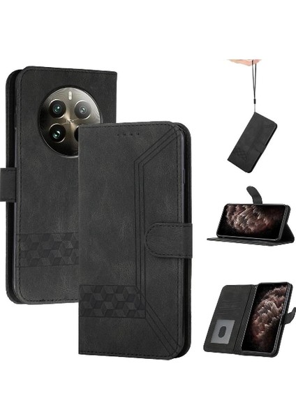 Kullanışlı Stand Özelliği Kart Kapağı ile Realme 12 Plus Cüzdan ile Uyumlu (Yurt Dışından)