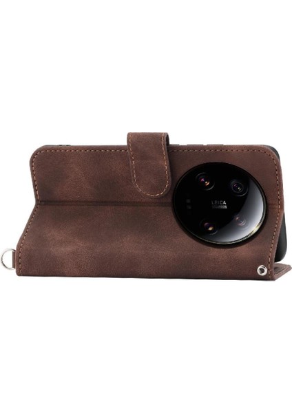 Xiaomi 13 Için Flip Case Ultra Darbeye Bileklik Kabartmalı Çoklu Kart (Yurt Dışından)