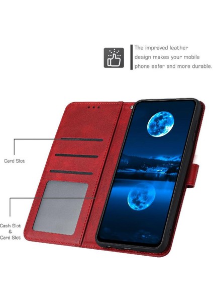 Mays Home1 Kart Yuvası Saf Renk ile Toka Kickstand ile IPhone 14 Için Flip Case (Yurt Dışından)