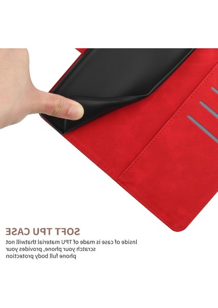 Realme C65 4g Için Flip Case Yüksek Kalite Tpu Dikiş Kabartmalı Yumuşak Pu (Yurt Dışından)