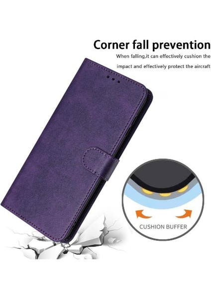 IPhone 14 Için Flip Case Artı Kickstand ile Saf Renk Pu Deri (Yurt Dışından)