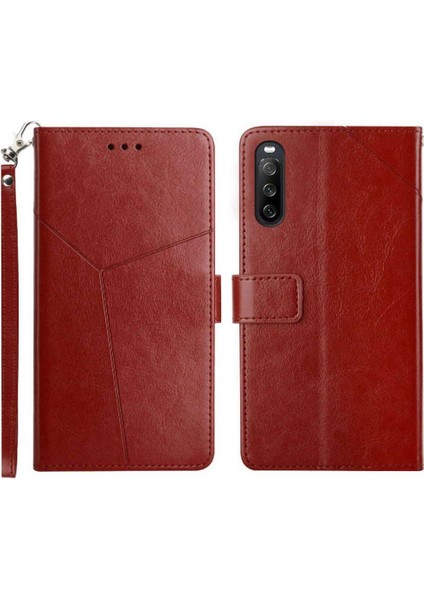 Sony Xperia 10 Vı Için Flip Case Deri Cüzdan Kapak Çevirin Kitap Katlanır Tpu (Yurt Dışından)